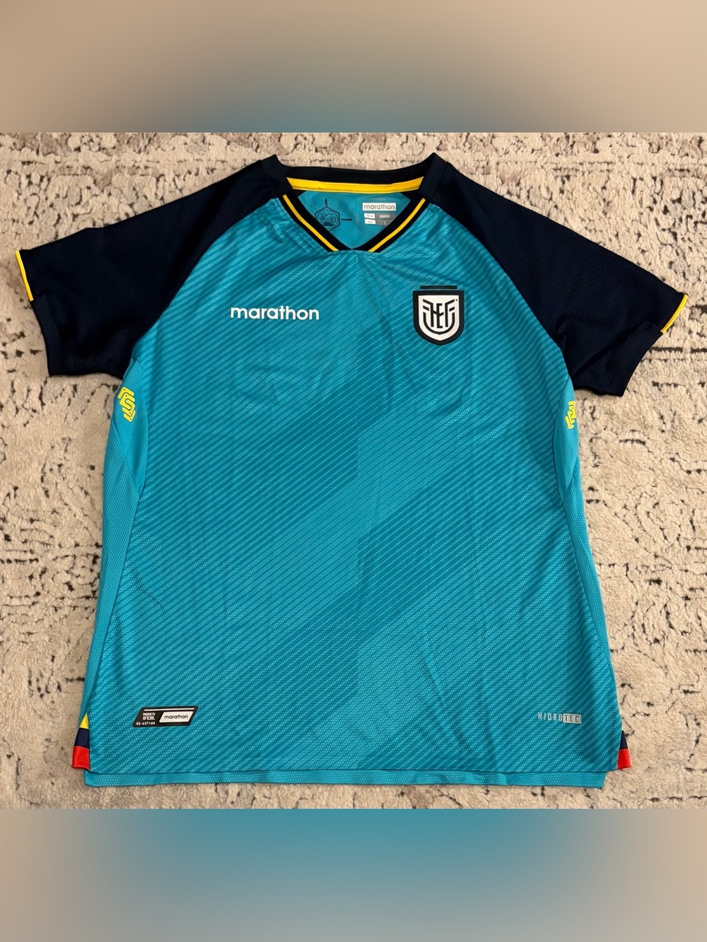 Marathon Authentic Ecuador National Team Soccer Turquoise Jersey Women’s Sz: L